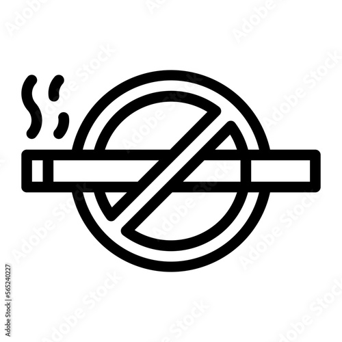 no smoking line icon
