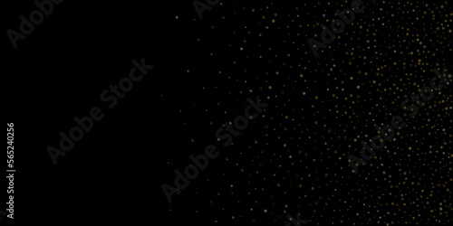 Gold Glitter Stars. Luxury Shiny Confetti.