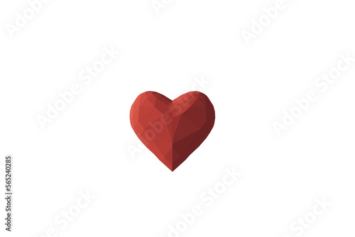 3d rendering, love symbol isolate on white