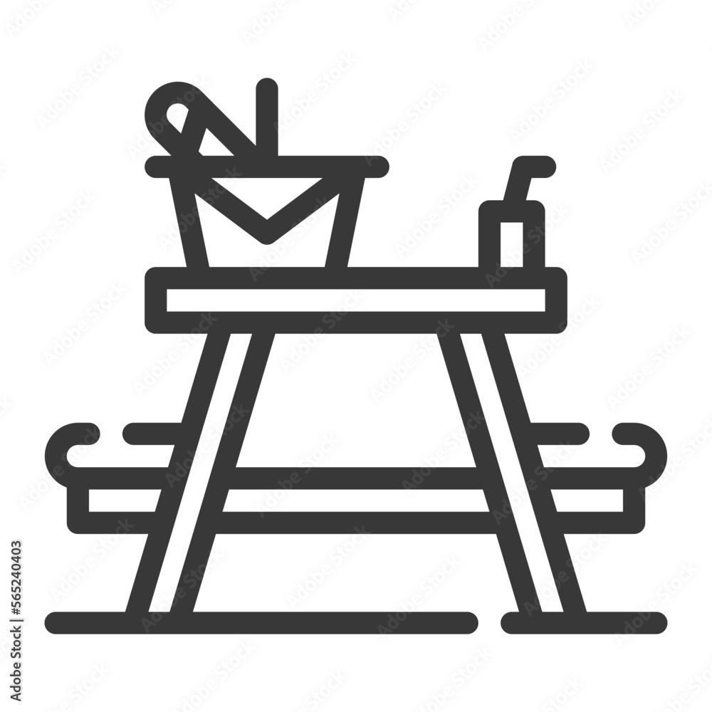 picnic line icon picnic line icon