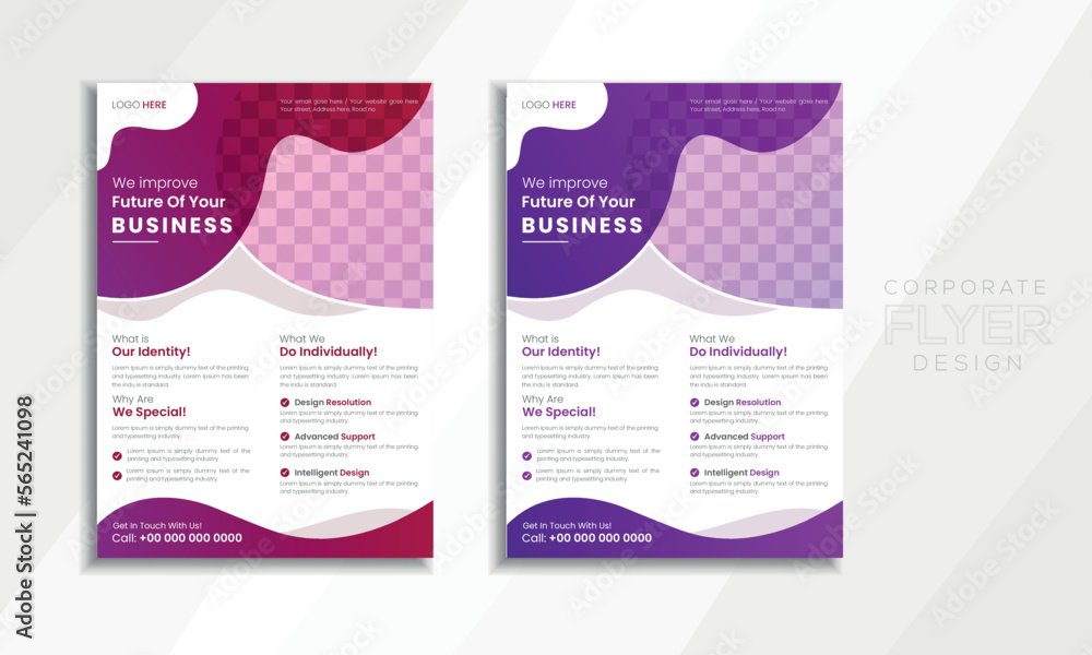 Corporate brochure cover template,Business flyer design, annual report Vector layout in A4 size.