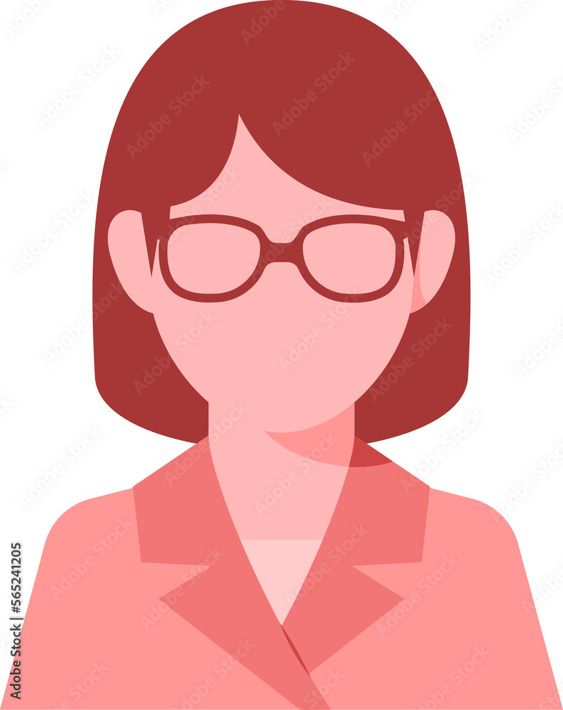Avatar job business woman. flat portrait of woman. Avatar job business woman. flat portrait of woman.