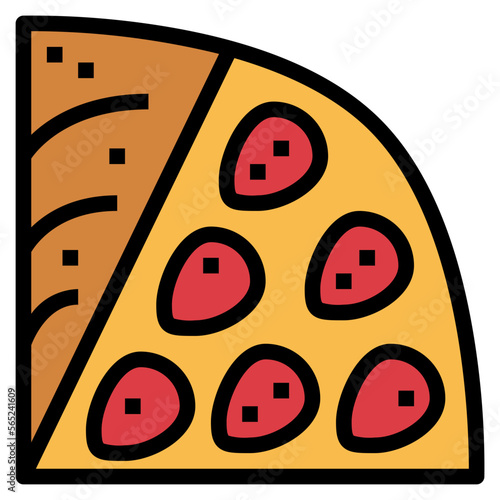 crepe filled outline icon style