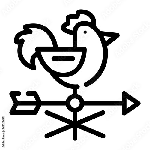 weather vane line icon