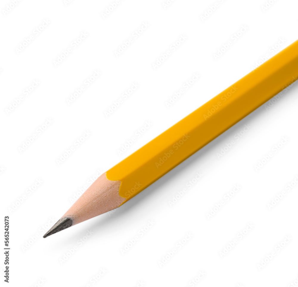 Graphite pencil isolated on white. School stationery Graphite pencil isolated on white. School stationery