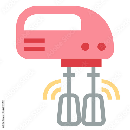 electric mixer flat icon style