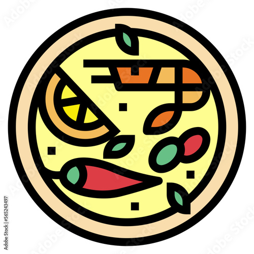 tom yum goong filled outline icon style