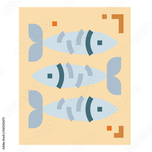 sardine flat icon style