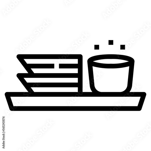 Crab stick line icon style