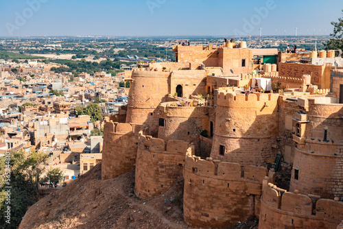 heritage jaisalmer fort vintage architecture view from different angle at day © explorewithinfo