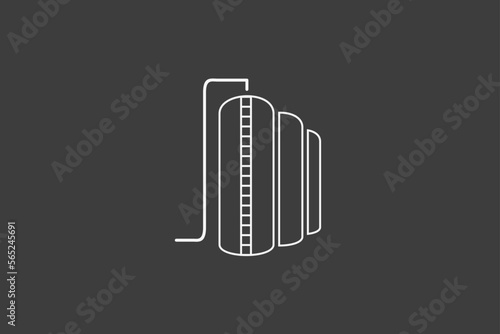 Illustration vector graphic of oil or gas tank industry