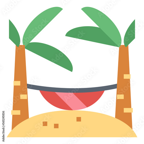 hammock flat icon style