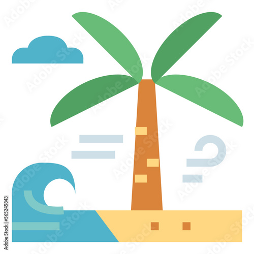 hawaii flat icon style