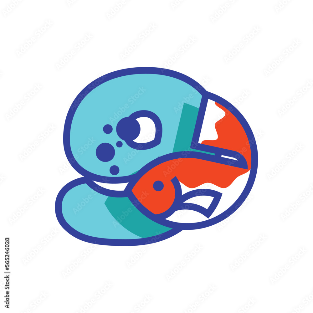 Obraz premium Numeric 9 Fish Logo