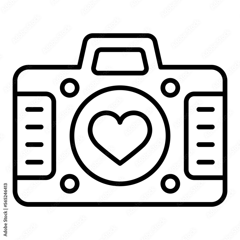 Fototapeta premium Photo Camera Line Icon