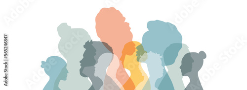People of different ethnicities stand side by side together.