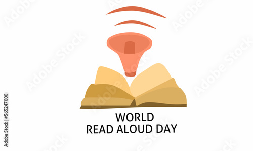 Vector graphic of world read aloud day for world read aloud day celebration. flat design. flyer design. February 01.