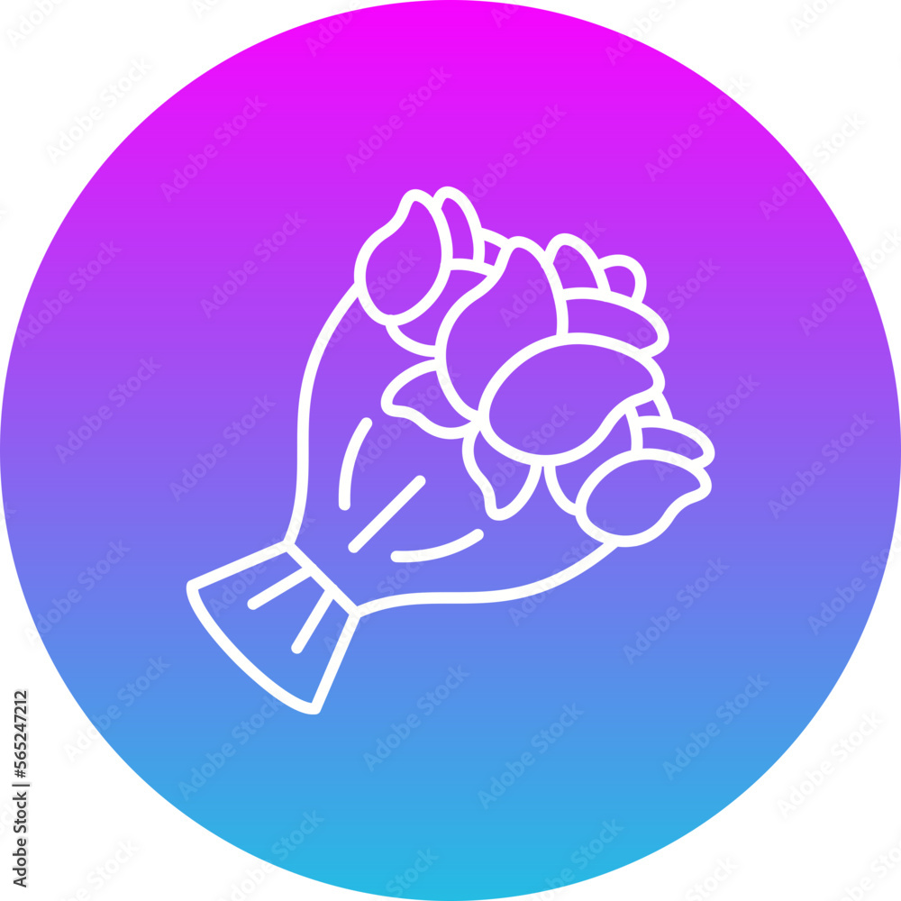 Bouquet Gradient Circle Line Inverted Icon Bouquet Gradient Circle Line Inverted Icon
