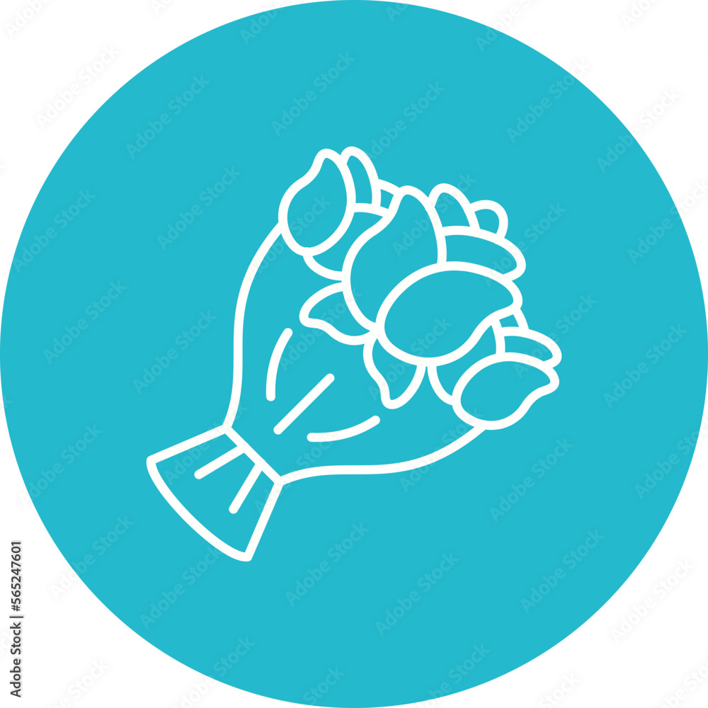 Bouquet Multicolor Circle Line Inverted Icon Bouquet Multicolor Circle Line Inverted Icon
