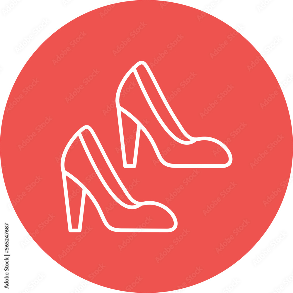 High Heels Multicolor Circle Line Inverted Icon High Heels Multicolor Circle Line Inverted Icon
