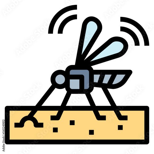 mosquito filled outline icon style