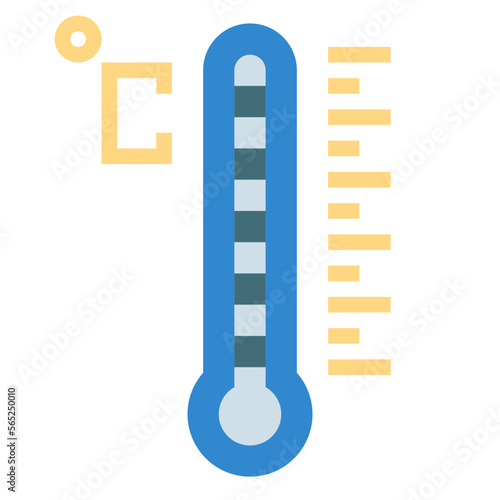 celsius flat icon style