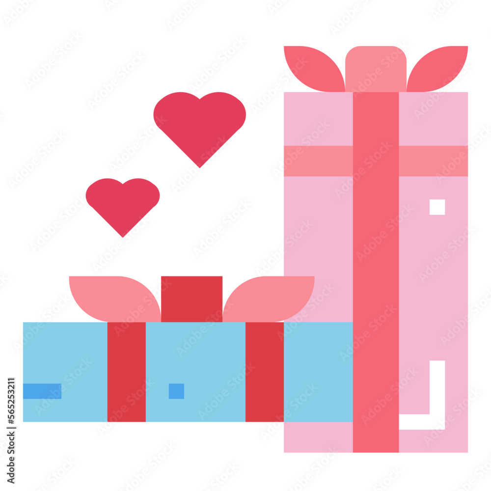 gift flat icon style gift flat icon style