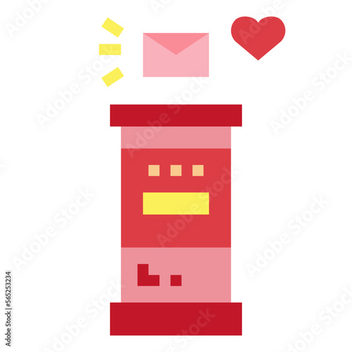 mailbox flat icon style