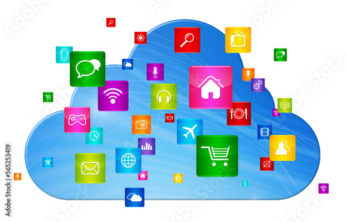 Wallpaper Mural Cloud Computing concept Torontodigital.ca