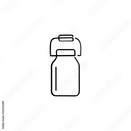 Milk Tank Line Style Icon Design