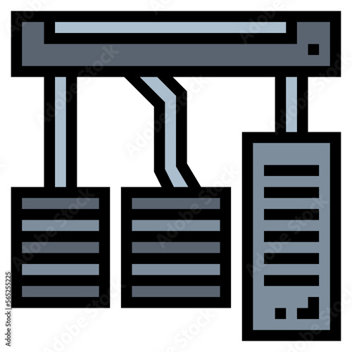 pedal filled outline icon style