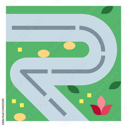 highway flat icon style