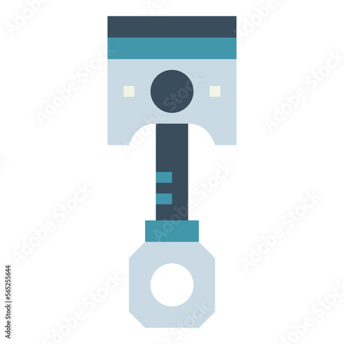 piston flat icon style
