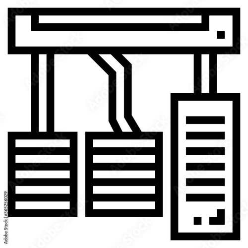 pedal line icon style