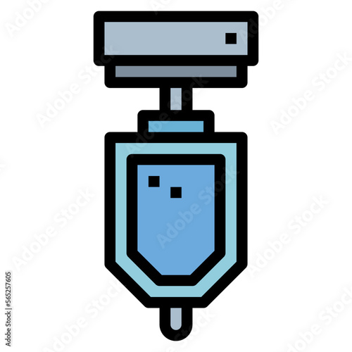 urinal filled outline icon style