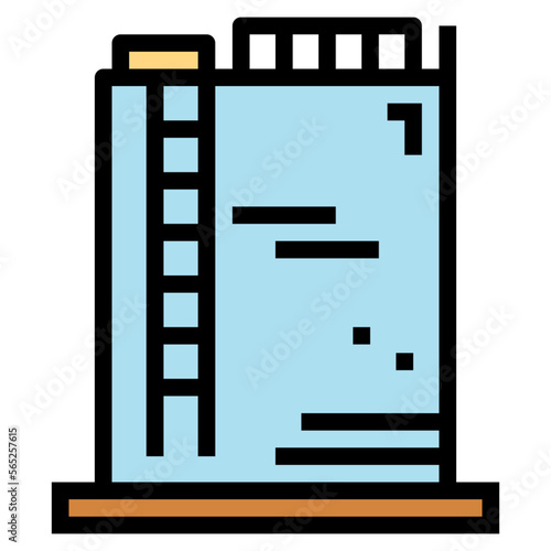 water tank filled outline icon style