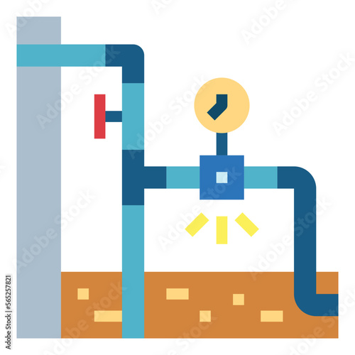 pressure flat icon style