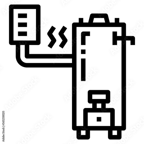 heater line icon style