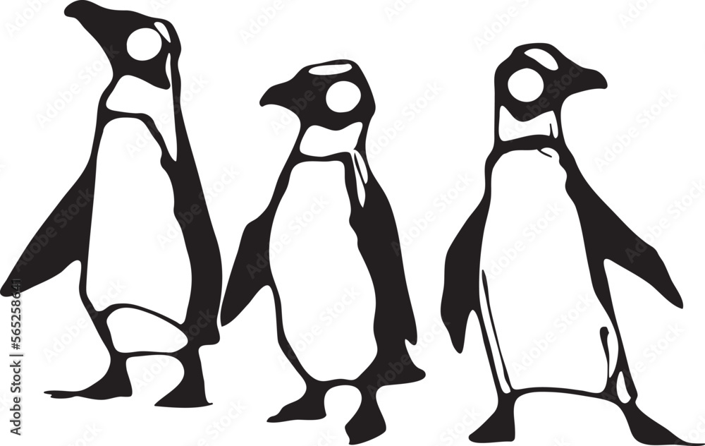 Naklejka premium Penguins