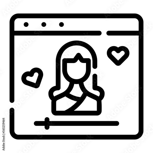 vlogger line icon