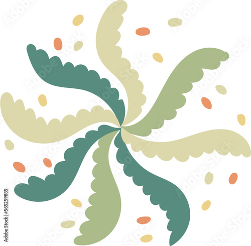 decoration top view of tree illustration.
