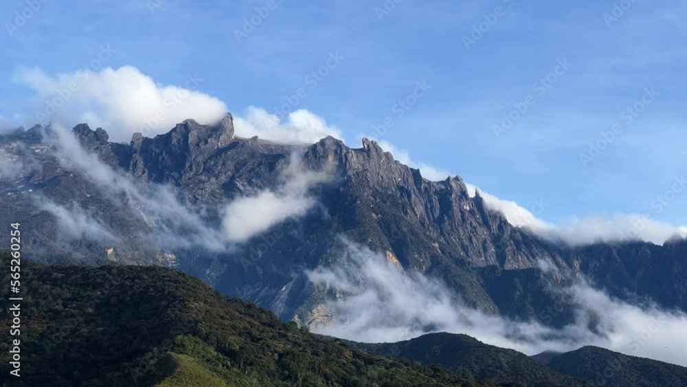 View of Mount Kinabalu from Kundasang, Sabah Borneo View of Mount Kinabalu from Kundasang, Sabah Borneo