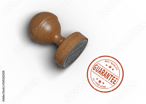 Принти на полотні round rubber stamp with the word 'guarantee',3d rendering