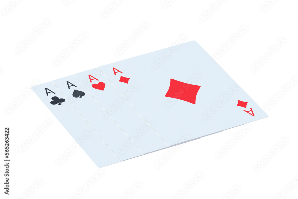 Set of playing cards isolated on white background. 3d render Set of playing cards isolated on white background. 3d render