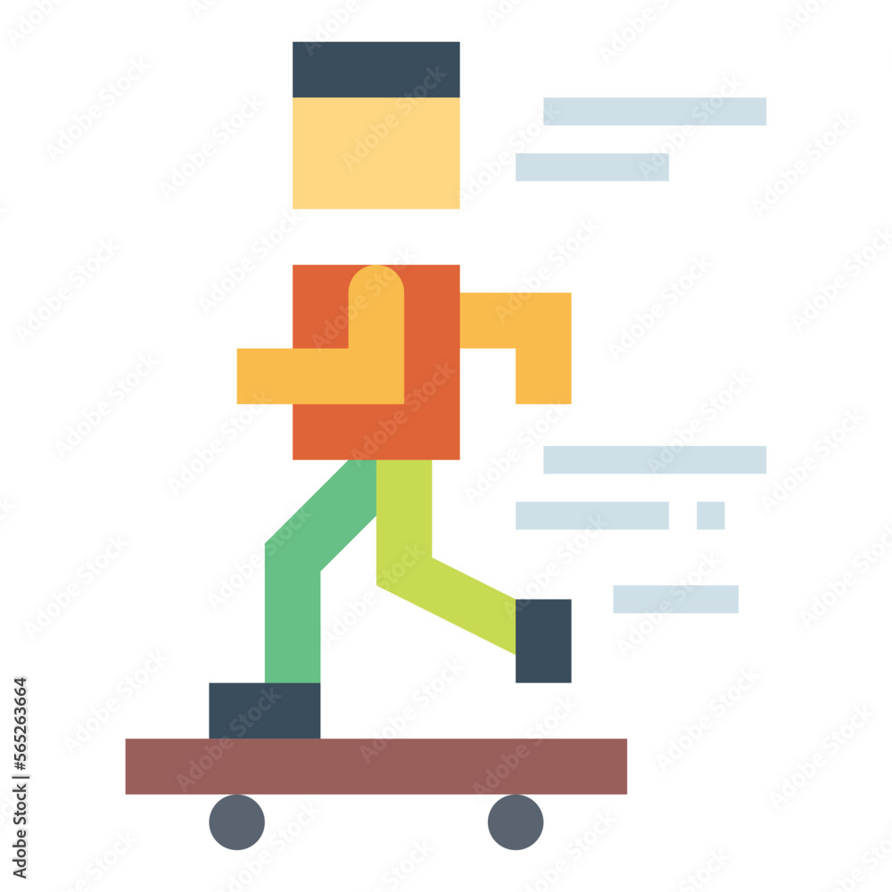 skateboard flat icon style skateboard flat icon style