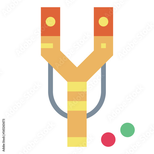 slingshot flat icon style