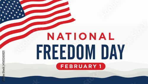 National Freedom Day. February 1. Vector illustration. Holiday poster.
