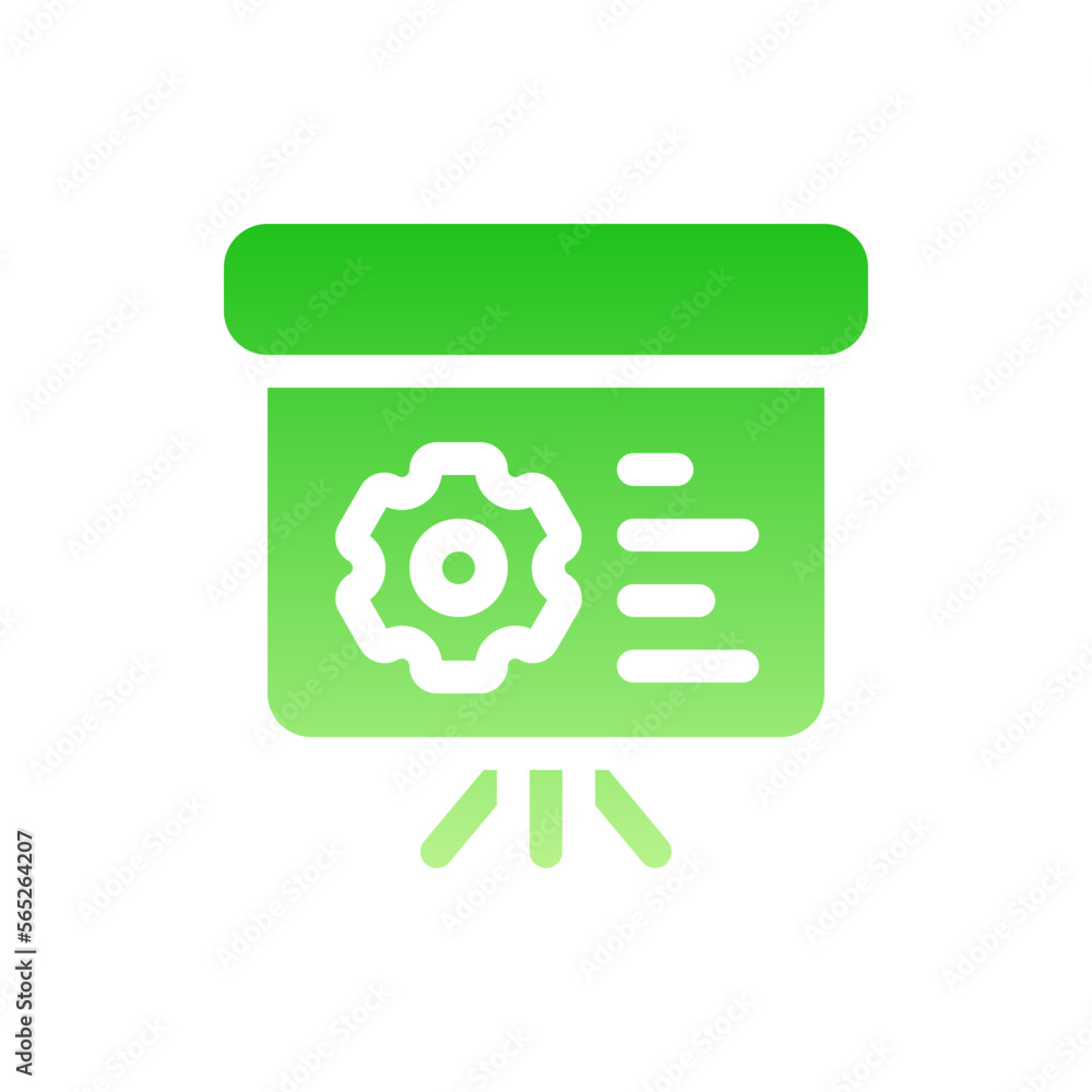 presentation flat gradient icon presentation flat gradient icon