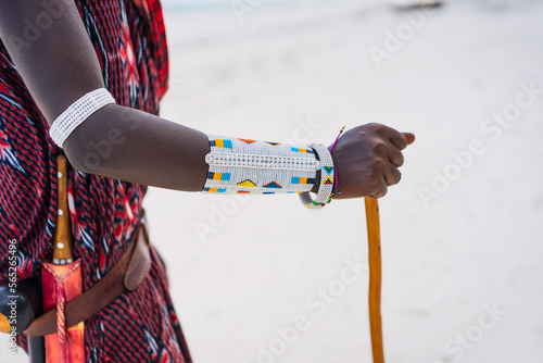 Travelling Kenya, Masai clothing and accessories details from Diani Beach Kendwa, Zanzibar Tanzania photo