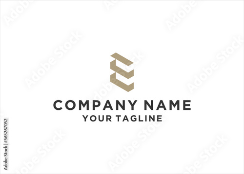 initial Letter E Logo Design Vector 